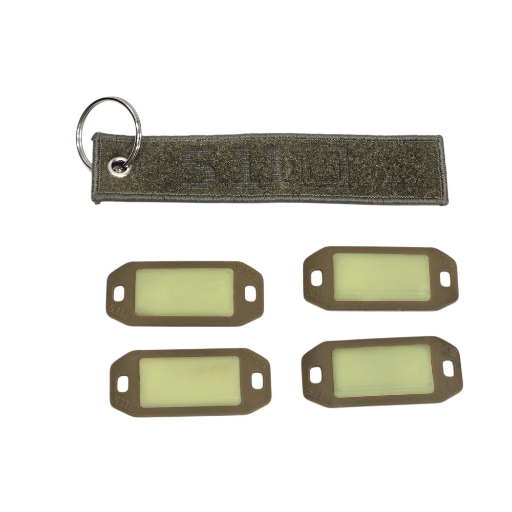 Lot of 4 - 5.11 Tactical Light Bar Kangaroo Keychain 56806 Glow-in-the-Dark